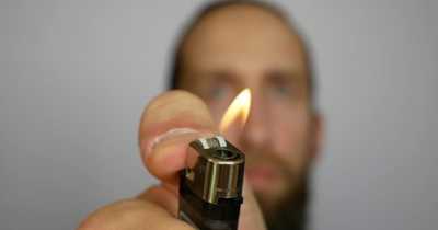 Guy's Lighter Blows Up in His Hand to Remind Him Smoking is Bad For Health