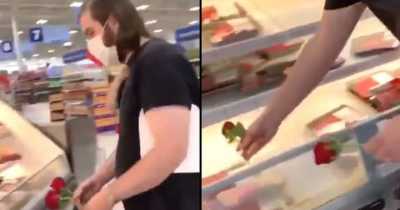 Vegans Throw Roses On Meat At Counter To 'Pay Homage To The Fallen'