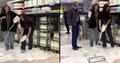 Vegan Activists Poured Milk On Supermarket Floors To Send A Message
