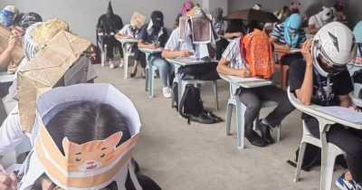 Hilarious 'Anti-Cheating' Exam Hats At A Philippines College Goes Viral