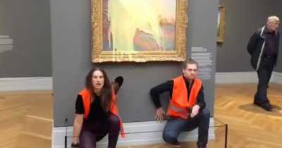 German Climate Activists Throw Mashed Potatoes Over Famous $110m Monet Painting