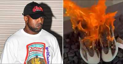 Man Burns $15,000 Worth Kanye West's Yeezy Shoes Over Rapper's Anti-Semitic Tirade
