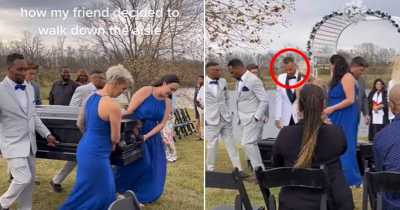 Groom Leaves The Internet Appalled After Arriving At His Wedding In A Coffin