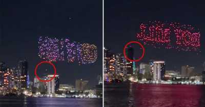 Drones Worth $100k Plunge Into River During Perth Christmas Event