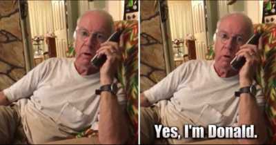 Grandpa Sounds Just Like Donald Duck When Telemarketers Call