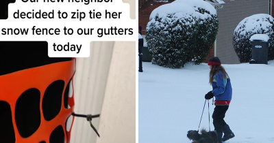 'Looks Like We Got Karen As A Neighbor': Man Gets Into A War With Neighbor Who Zip-Tied Her Snow Fence To His Gutters