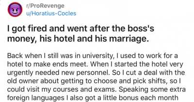 Employee Who Was Wrongfully Terminated Destroys His Previous Employer's Life