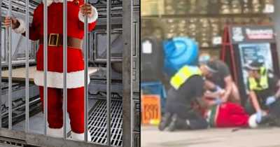 Santa Pepper Sprayed And Arrested By Aussie Cops