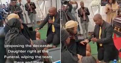 Man Criticised For Proposing To Sobbing Woman At Her Father's Funeral