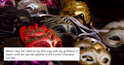 Couple&rsquo;s First Orgy Goes Sour as They Run Into The Girl&rsquo;s Parents