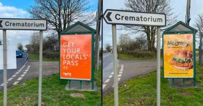 'Tasteless&rsquo; McDonald's Advert Next To Crematorium Replaced But Locals Say It&rsquo;s &lsquo;Just As Bad&rsquo;