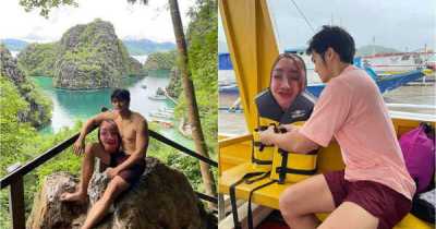 Man Goes On Vacation With Pillow Of Wife's Face Since She Can't Join Him