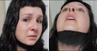 Woman Immediately Regrets Getting A Blackout Neck Tattoo