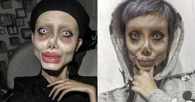 &lsquo;Zombie&rsquo; Angelina Jolie Lookalike Showed Real Face After Release From Prison