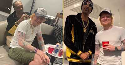 Snoop Dogg Gifts Ed Sheeran Huge Gold Chain Welcoming Him To His Label
