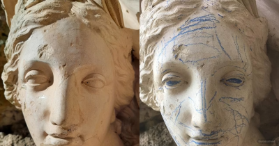 Children Given Crayons At Museum Scribble All Over 230-Year-Old Statue