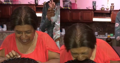 Woman&rsquo;s False Teeth Get Stuck In Birthday Cake As She Takes First Bite