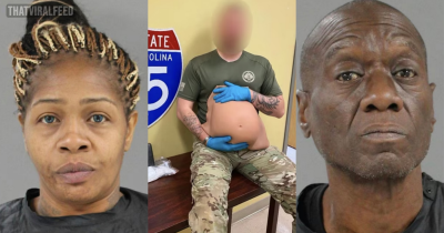 Duo Arrested When Drugs Fall Out Of Suspect&rsquo;s Fake Pregnant Belly