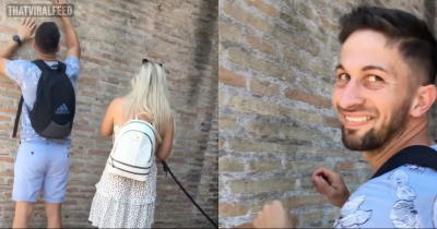 Tourist Caught Carving Girlfriend&rsquo;s Name Into Rome&rsquo;s Colosseum With Keys