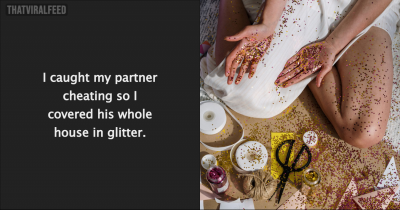Woman Glitter Bombs Cheating Ex's House