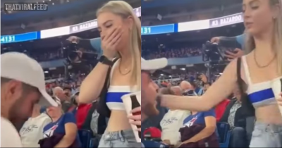 Man Slapped After Proposing With Gummy Ring At MLB Baseball Game