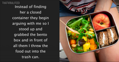 Mother Dumps Six-year-old Girl's Lunch In The Bin After She Stole Daugther's New Lunchbox