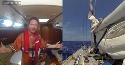 Sailors Film Eerie Moment They Find 'Ghost Ship' In The Middle Of The Ocean With Nobody On Board
