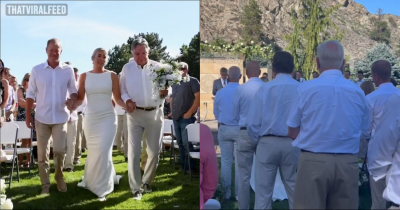 Bride Asked 15 Men Who Helped Her Escape Father&rsquo;s Abuse To Walk Her Down The Aisle