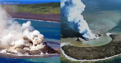 New Island Emerges From Sea After Eruptions From An Underwater Volcano
