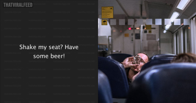 Man Gets Best Revenge As He Drenches Seat Kicking Passenger In Beer