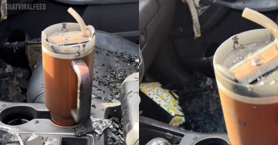 Woman Who Showed Her Cup Full Of Ice After Being Left In Burning Car Gets Offered New Car By Company
