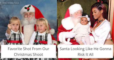 Times People Put A Funny Twist On Pics With Santa In Malls