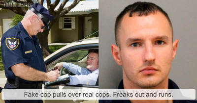 Man Impersonating Officers Hilariously Pulls Over Van Full Of Detectives