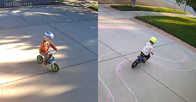 Guy Notices A Kid Riding Daily Through His Driveway, Turns It Into A Racetrack