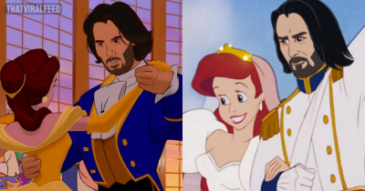 Artist Replaced Disney Princes With Keanu Reeves And It's Basically Perfect