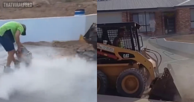 Builders Demolish Driveway After Homeowner Refuses To Pay The Full Amount For Their Work