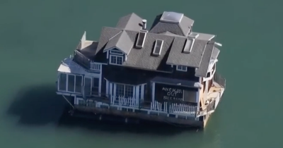 Mystery Surrounds Full-Sized Two-story House Floating In San Francisco Bay