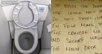 Passenger Trapped In Airplane Bathroom For Entire Flight Gets Note From Attendant