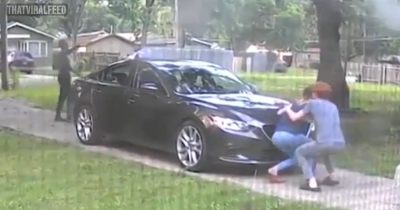 Terrifying Moment Carjackers Open Fire At Family While Trying To Steal Car With Children Inside