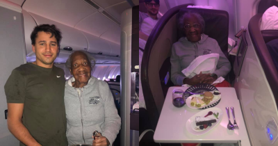 Plane Passenger Gives First-Class Seat To 88-Year-Old Woman, Makes Her Dream Come True