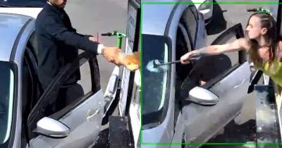 Barista Smashes Customer&rsquo;s Windshield With A Hammer After He Threw Coffee In Her Face