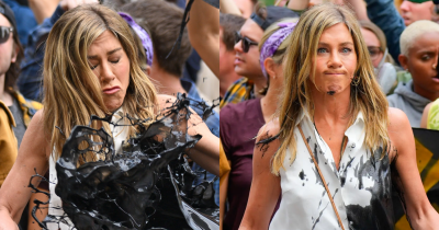 Jennifer Aniston Has Oil Thrown Over Her While Filming &lsquo;The Morning Show&rsquo;