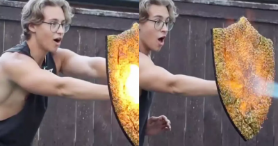 Man Makes 'Fireproof' Shield Out Of Pineapple Skin And People Are Shocked It Actually Works