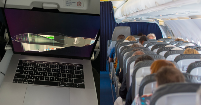Plane Passenger Divides Opinion After Revealing The Person In Front Destroyed His Laptop By Reclining