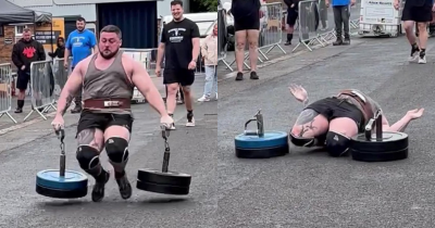 Horrific Footage Captures Man&rsquo;s Kneecaps &lsquo;Shooting Up&rsquo; His Thighs As Tendons Snap During Strongman Challenge