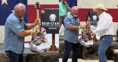 Man Buys Signed Taylor Swift Guitar At Auction And Immediately Destroys It