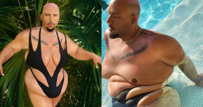 Plus-Size Queer Model Defies Beauty Standards In Bold One-Piece Swimsuits