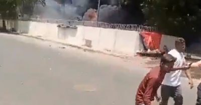 New Video Shows Sole Survivor Walking Away From Air India Plane Crash As Wreckage Burns Behind Him