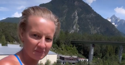 World Champion Tries Banned Water Slide After Spotting 'No Women' Warning